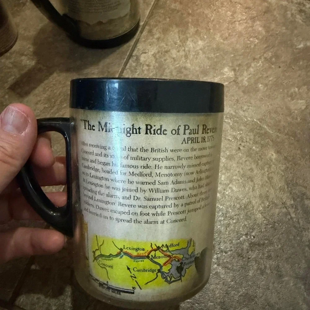 vintage American revolution mugs